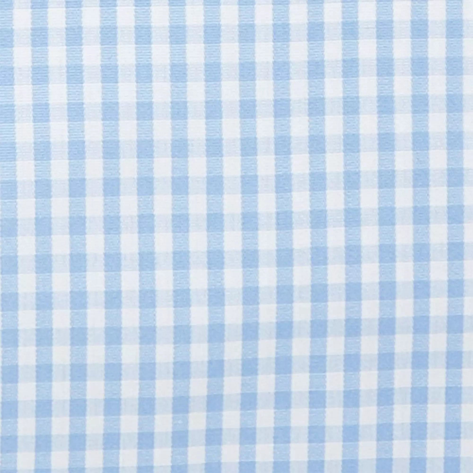 Pale Blue & White Slim Fit Double Cuff Core Poplin Gingham Formal Shirt