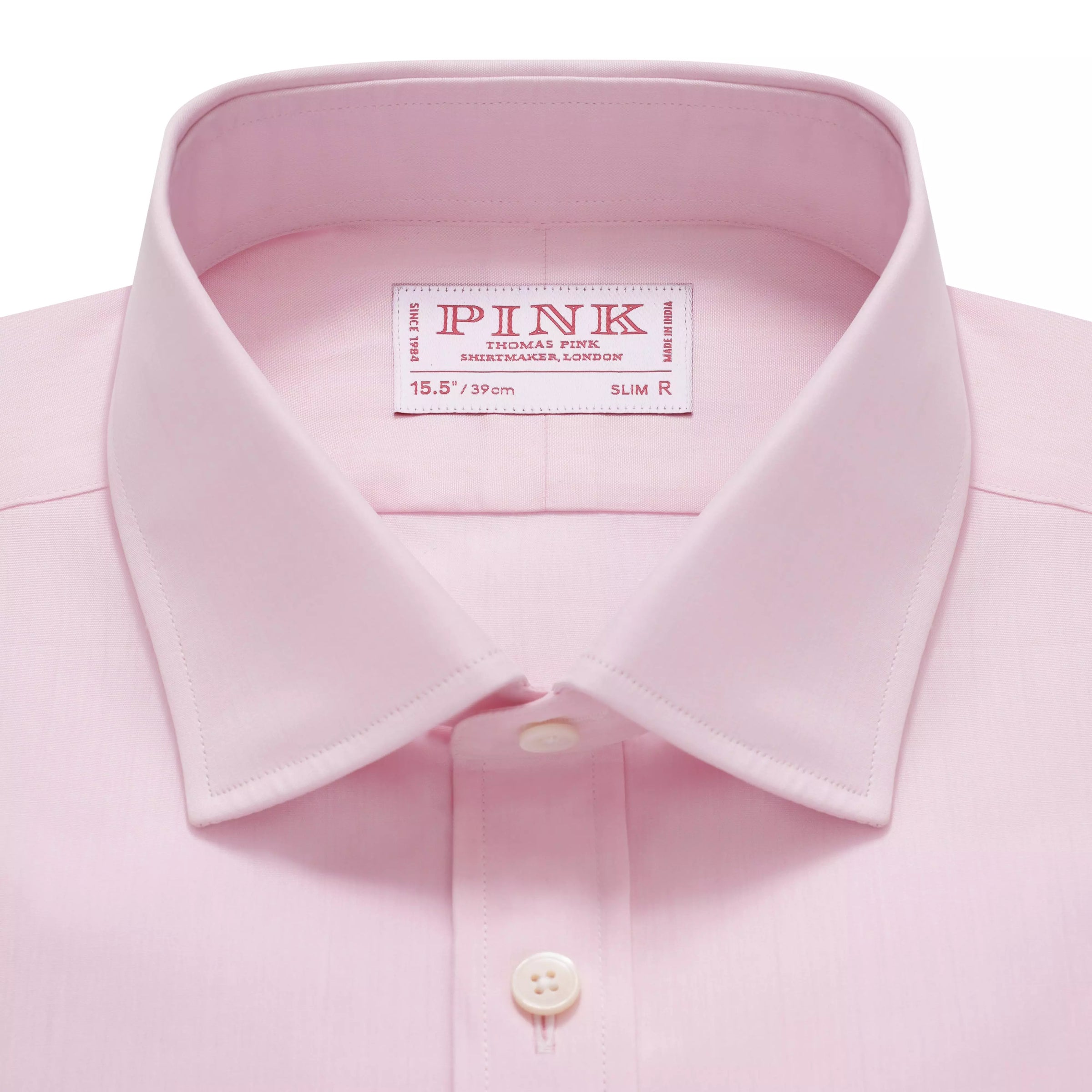 Pale Pink Slim Fit Double Cuff Poplin Formal Shirt