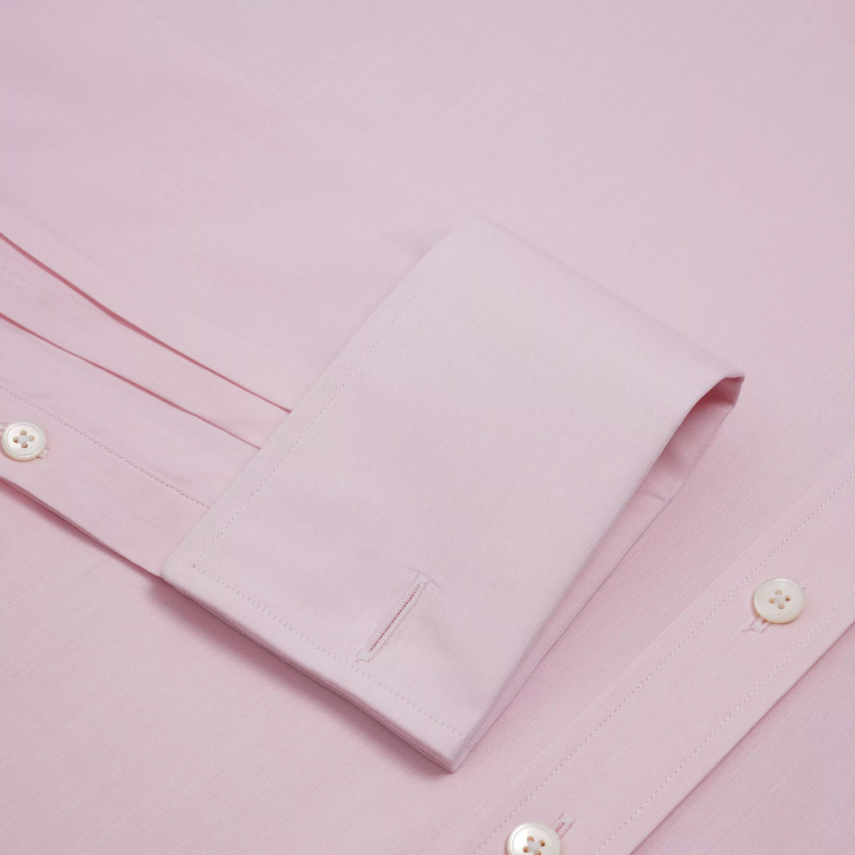 Pale Pink Slim Fit Double Cuff Poplin Formal Shirt