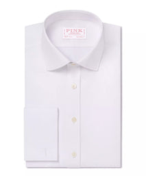 White Tailored Fit Double Cuff Poplin Formal Shirt