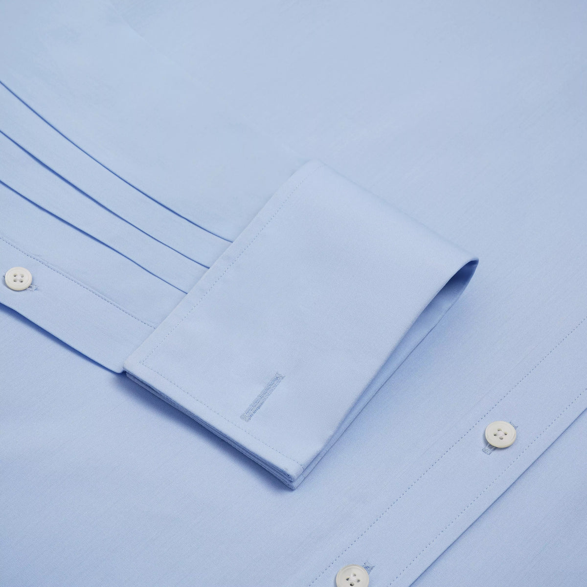 Pale Blue Tailored Fit Double Cuff Poplin Formal Shirt