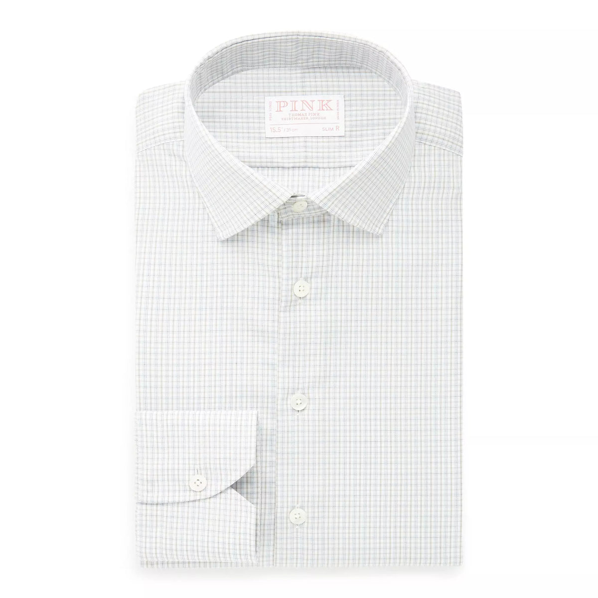 Beige & White Slim Fit Shadow Casual Check Formal Shirt
