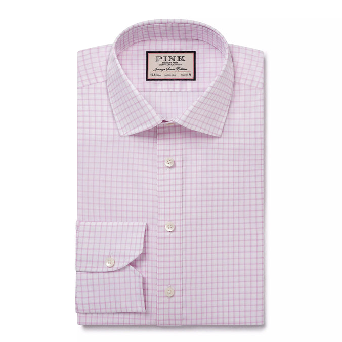 thomas pink dress shirts for men Pale Pink Classic Fit French Cuff Poplin Dress Shirt Thomas Pink