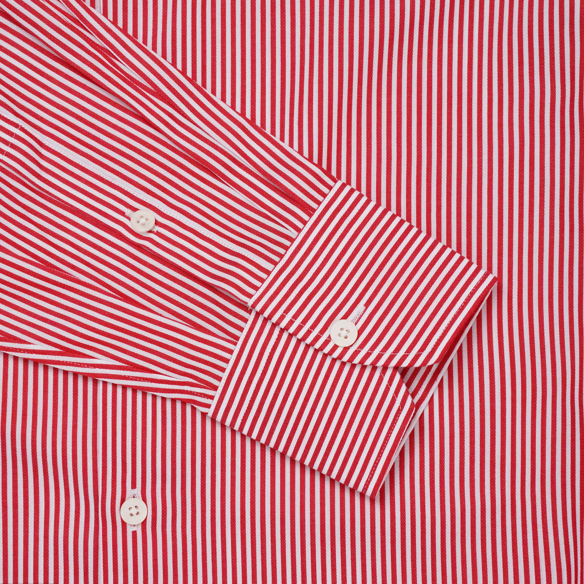 Red & White Tailored Fit Capri Stripe Shirt Formal Shirt