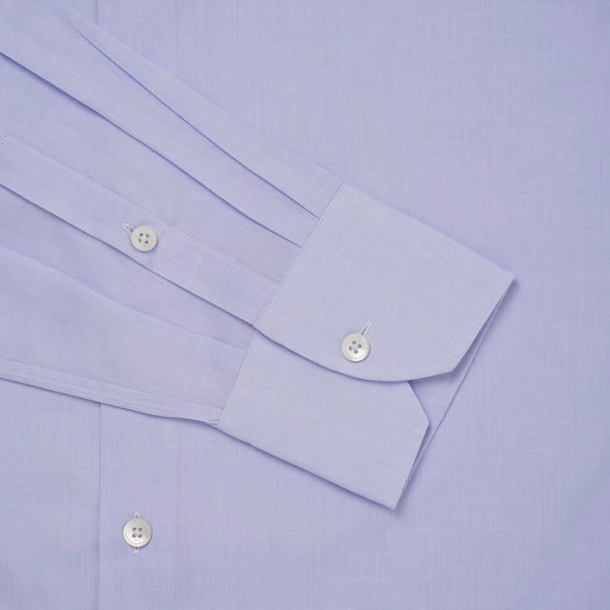 Pale Blue Tailored Fit Lugano Chambray Formal Shirt